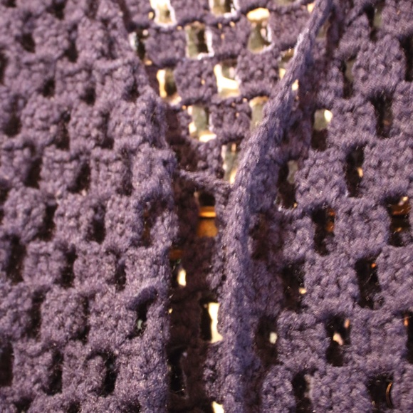 HANDMADE VINTAGE CROCHET LONG VEST(OSFM) - Picture 3 of 4